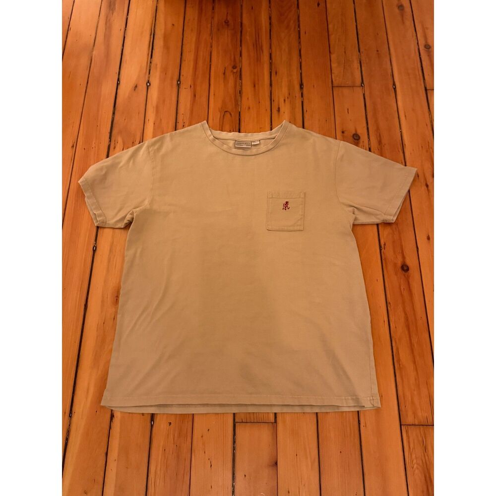 GRAMICCI men's pocket tee t-shirt beige 100% cotton Medium